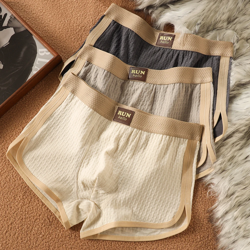 

антибактериальные дышащие боксеры с промежностью, 95% хлопок, нежные жаккардовые мужские трусы, супер мягкое эластичное нижнее белье для мужчин