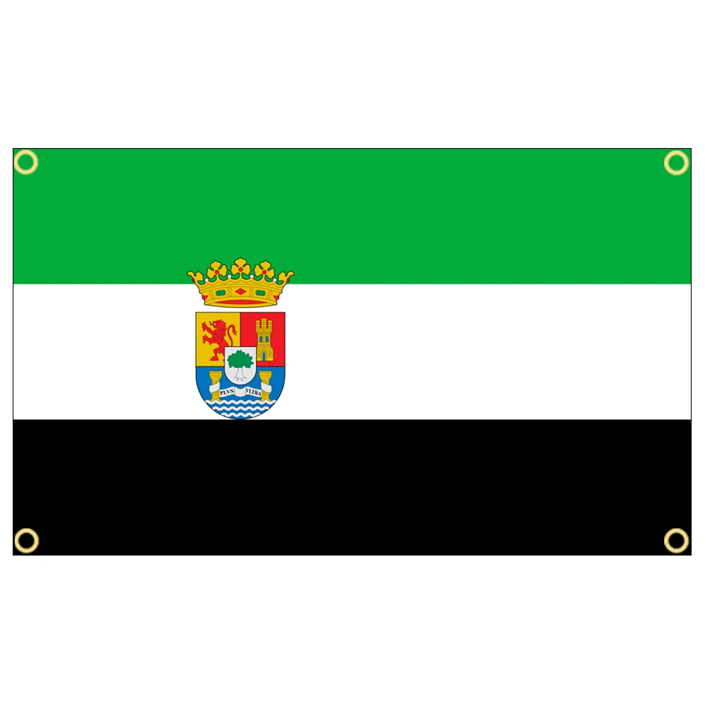 3x5 Ft Extremadura Flag Vivid Color and Fade proof a Autonomous communities of Spain Flags Polyester with Brass Grommets