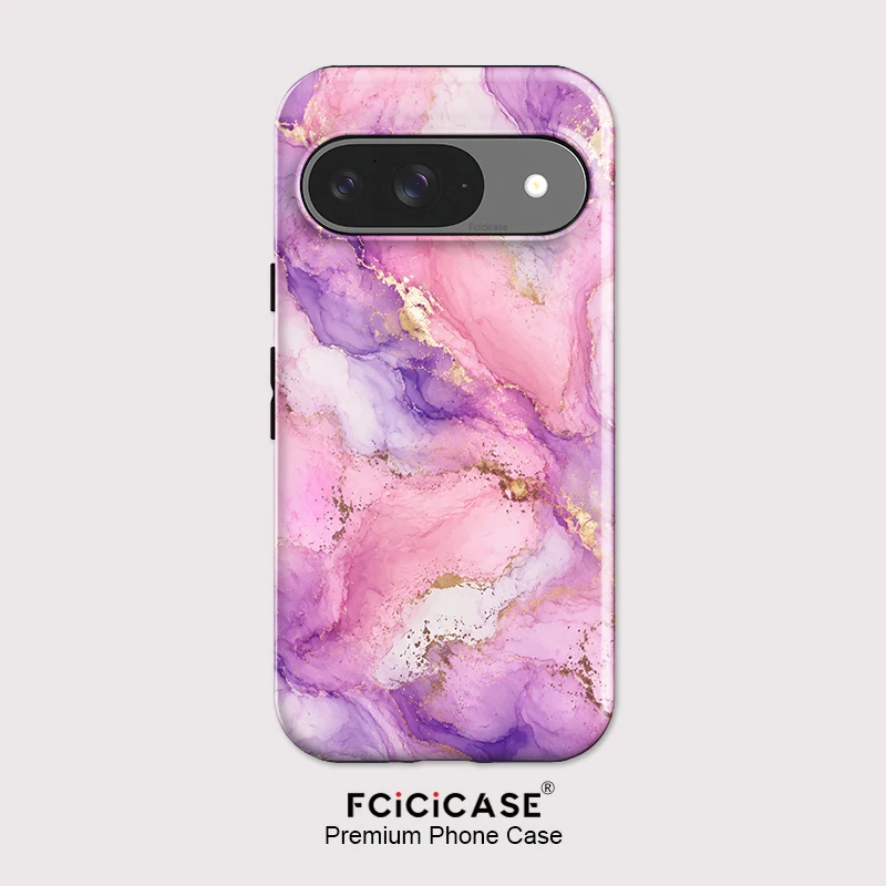 Fcicicase Anti-knock Acrylic Phone Case For Google Pixel 10A 7A 10 9 Pro XL 8 8A 9 10 Pro Marble Print Dual Layer Bumper Cover