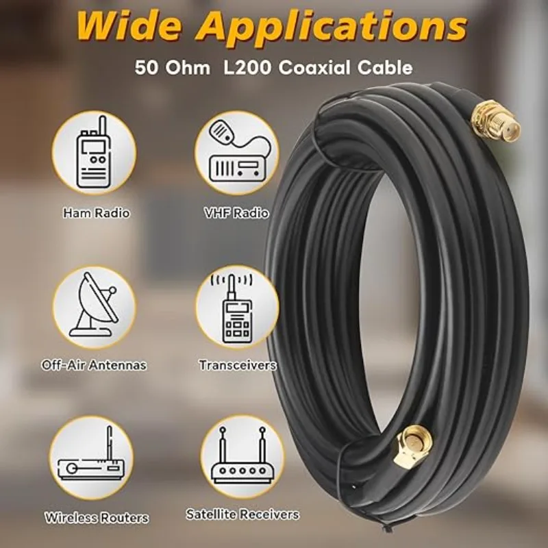 100cm AR-152 AR-148 SMA Male To Female Two Way Radio Antenna Coaxial Extend Cable For Baofeng UV-5R UV-82 UV-9R Walkie Talkie view 4