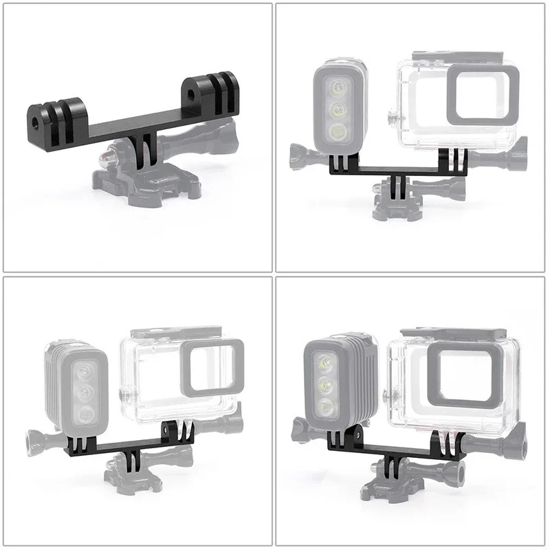 Mountain จักรยาน Gopro Double End Bracket IAMOK Motion สนับสนุนกล้องเติมแสงสำหรับ Hero SAR-GO จักรยานอุปกรณ์เสริม