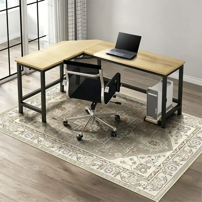 VIKAMA Retro Vintage Vintage Persian Style Square Computer Swivel Chair Cushion Anti Slip And Dirt Resistant Carpet Home Decor
