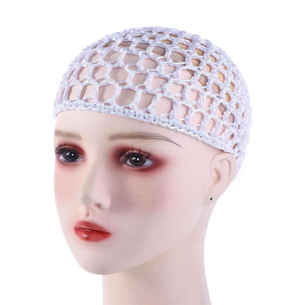 Fashion Women Cover Handmade Crochet Sleeping Net Hat Mesh Cap Snood Hair Net