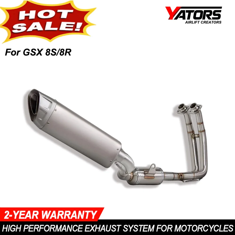 Motorcycle Exhaust Full System For GSX8R GSX8S 2022-2025 Motorbike Modify Stainless Escape Header Tube Muffler Exhaust Pipes
