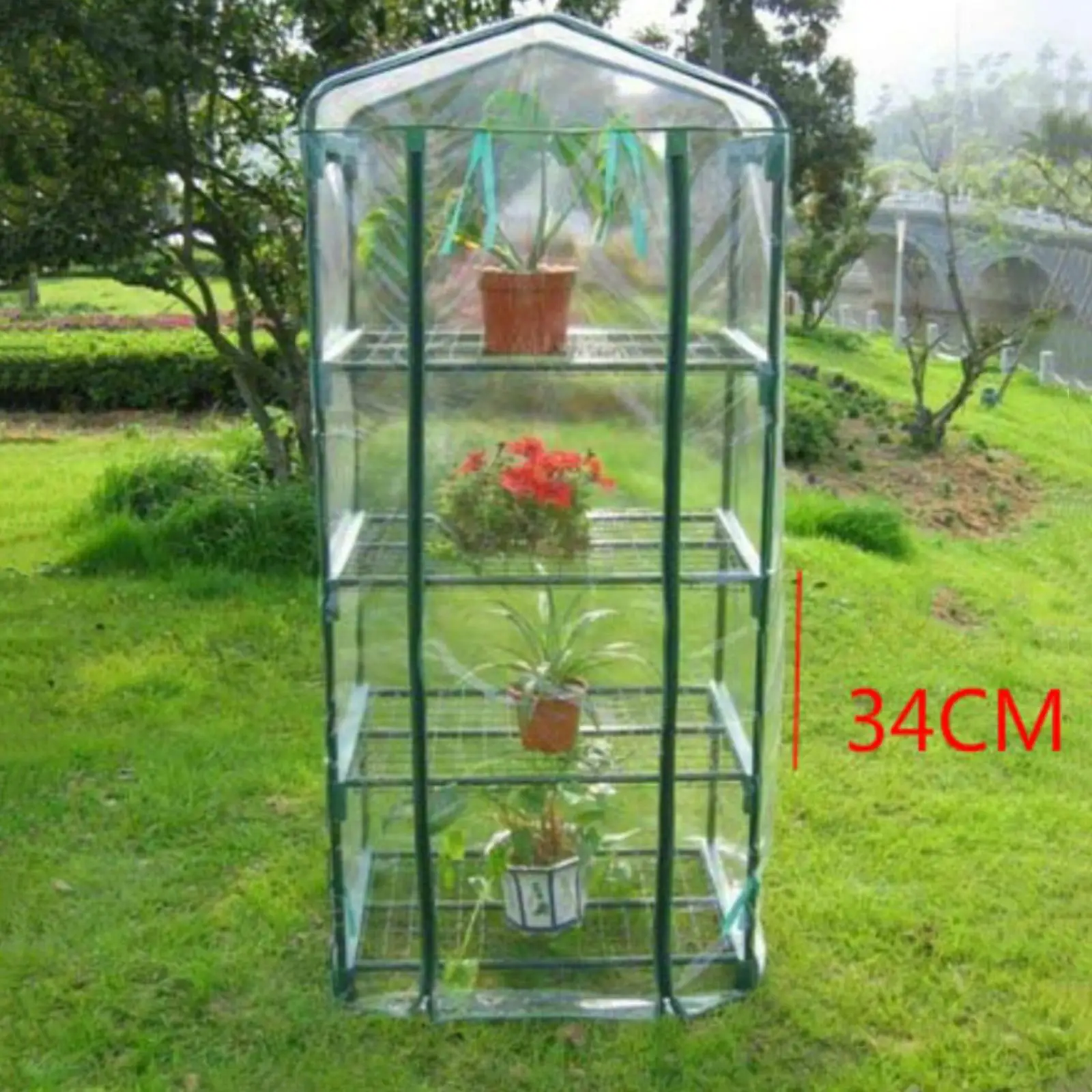 Clear PVC Cover Replacement 27x20x62 inches for Mini Greenhouse, with Roll-Up Zipper