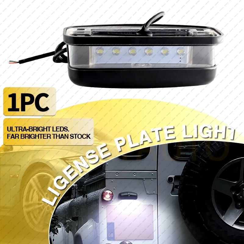 1PC Canbus LED License Number Plate Light White For Land Rover Defender 90 110 130 88 109 OEM#:XFC100550, PRC7255 Rear Tail Lamp