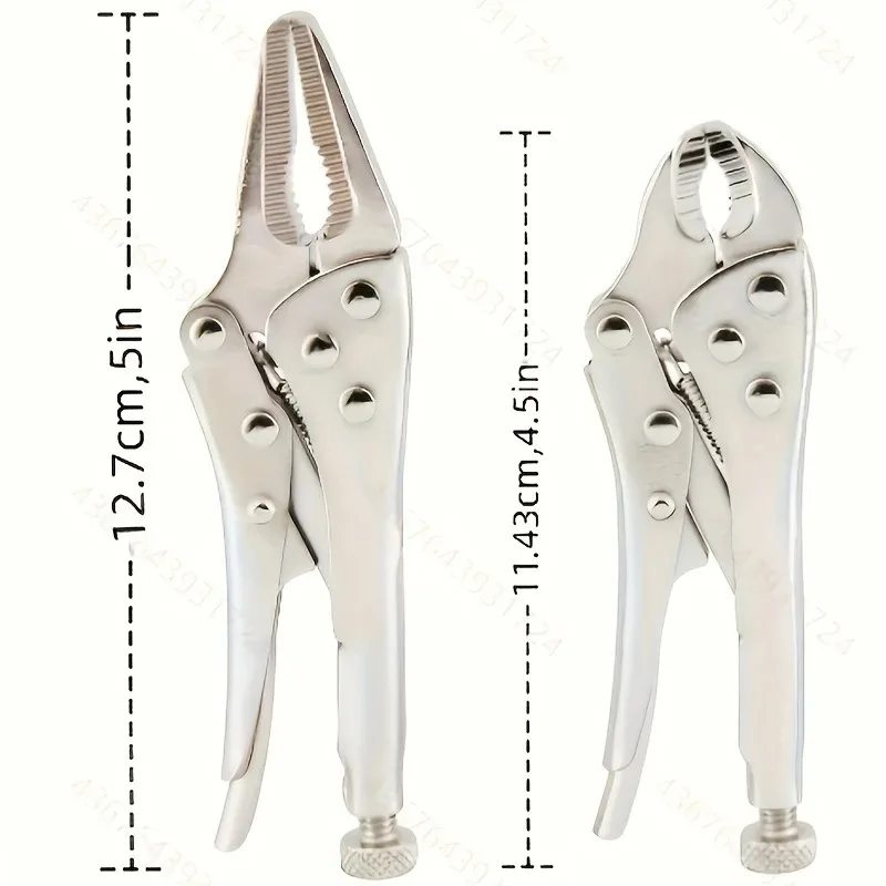3 Piece Mini Vice Grip Kit Complete Locking C Clamp Straight Nose And Needle Long Nose Pliers Set