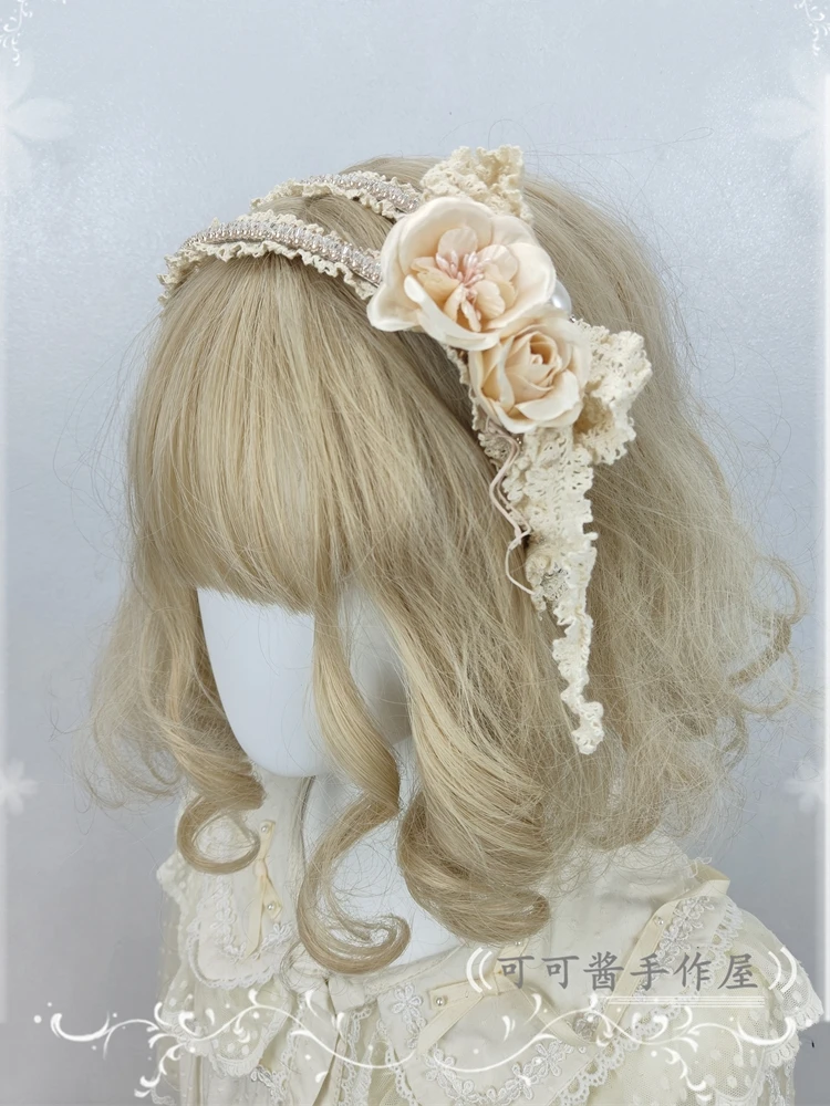 Lace Handmade Bow Lolita Handmade KC Hair Accessories Gadget Lolita Headdress