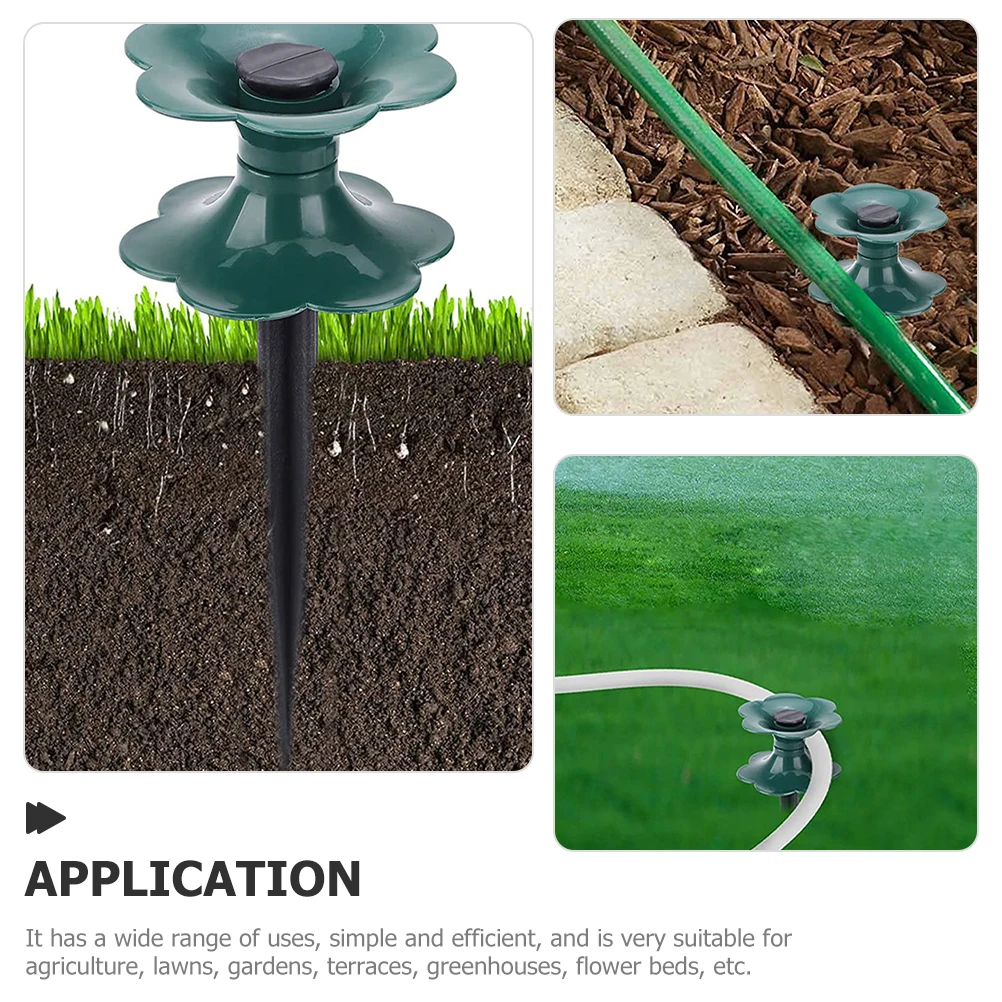 

6pcs Garden Hose Guide Spikes Watering Wheel Lawn Irrigation Tools Durable PP Material Black Green