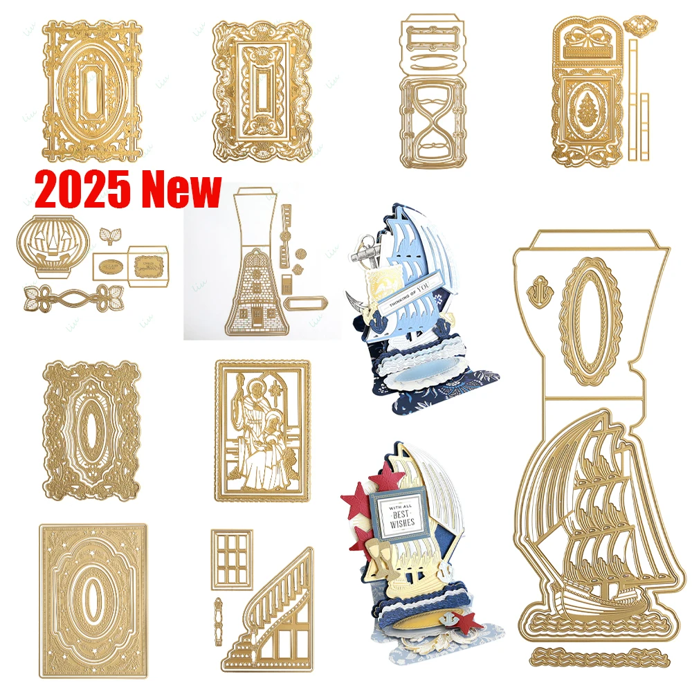 

Windmill Easel Halloween Box Garland Grand Staircase Metal Cutting Dies for DIY Scrapbooking Craft Handmade Photo Album 2025 New