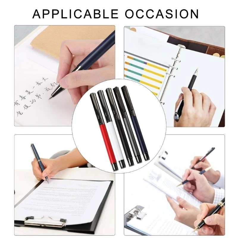 

4 шт. гелевая ручка 0,5 мм, нейтральная ручка, гладкая ручка для письма, канцелярская ручка, металлическая ручка, ручка для для