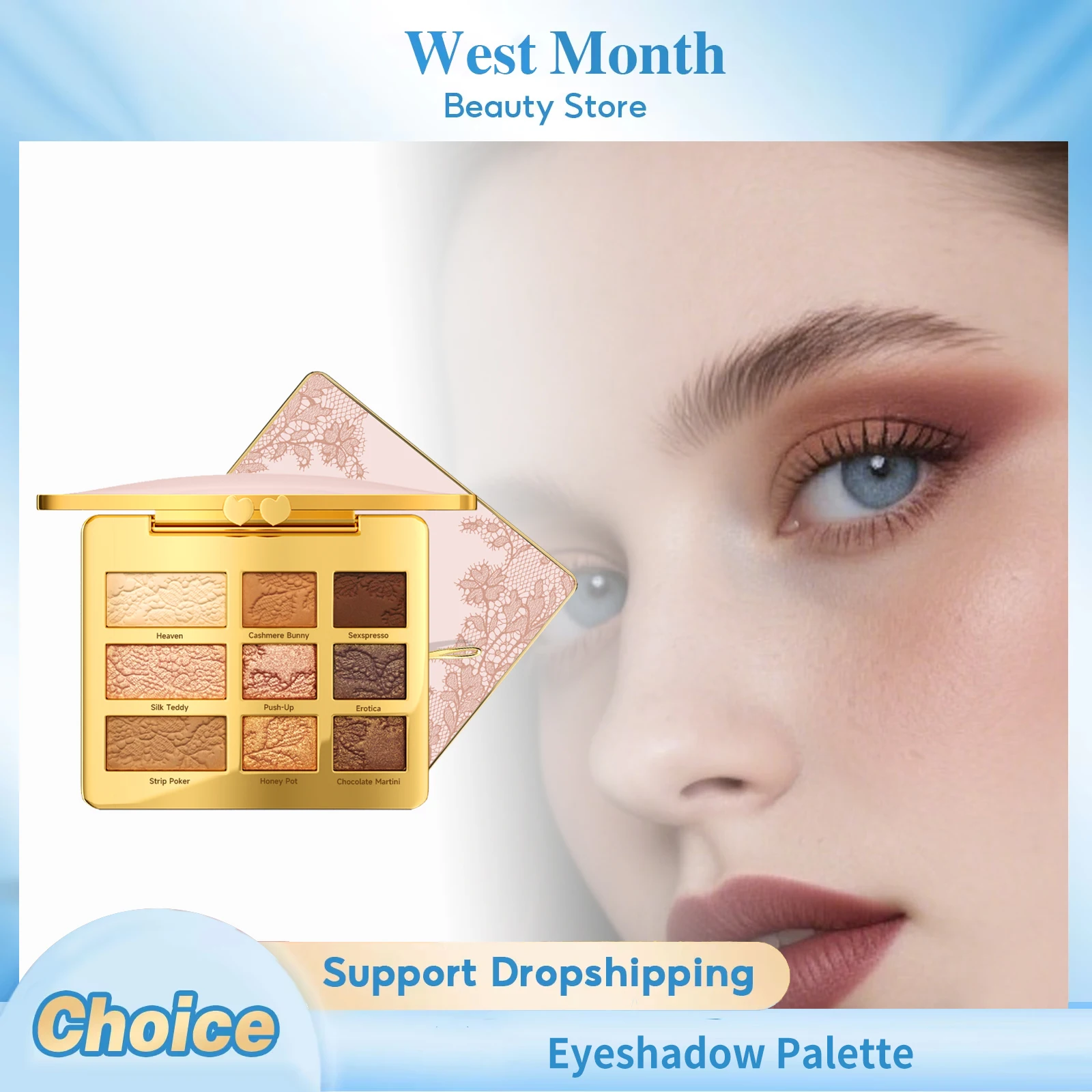 9 컬러 아이 섀도우 팔레트 리치 컬러 오래 지속되는 아이 메이크업 천연 매트 쉬머 글리터 글로스 방수 뷰티 화장품 세트