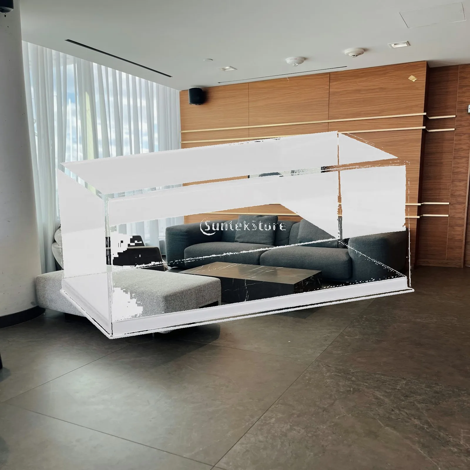 

Clear Acrylic Display Case for 1:64 Scale Model Cars, Decorative ,Dustproof for Miniature Figurines