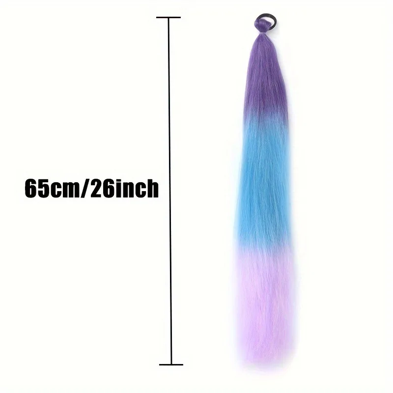 تجديل الشعر الأرجواني الطويل قبل امتدت جدائل شعر صناعية ملحقات للضفائر، وصلات شعر أرجوانية لحفلة المسرح Ha #4