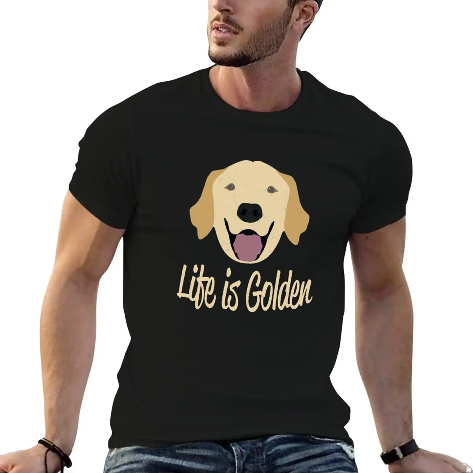 Life is Golden (Golden Retriever) T-Shirt boys animal print quick-drying boys whites mens clothes