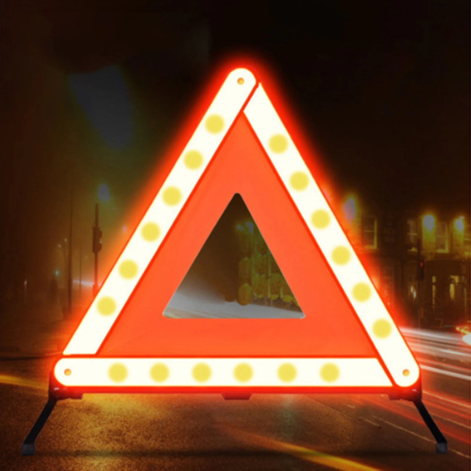 1pc Warning Triangle High-Strength Reflective for Highway Emergency Breakdown Safety Sign Foldable Roadside Alert Durable