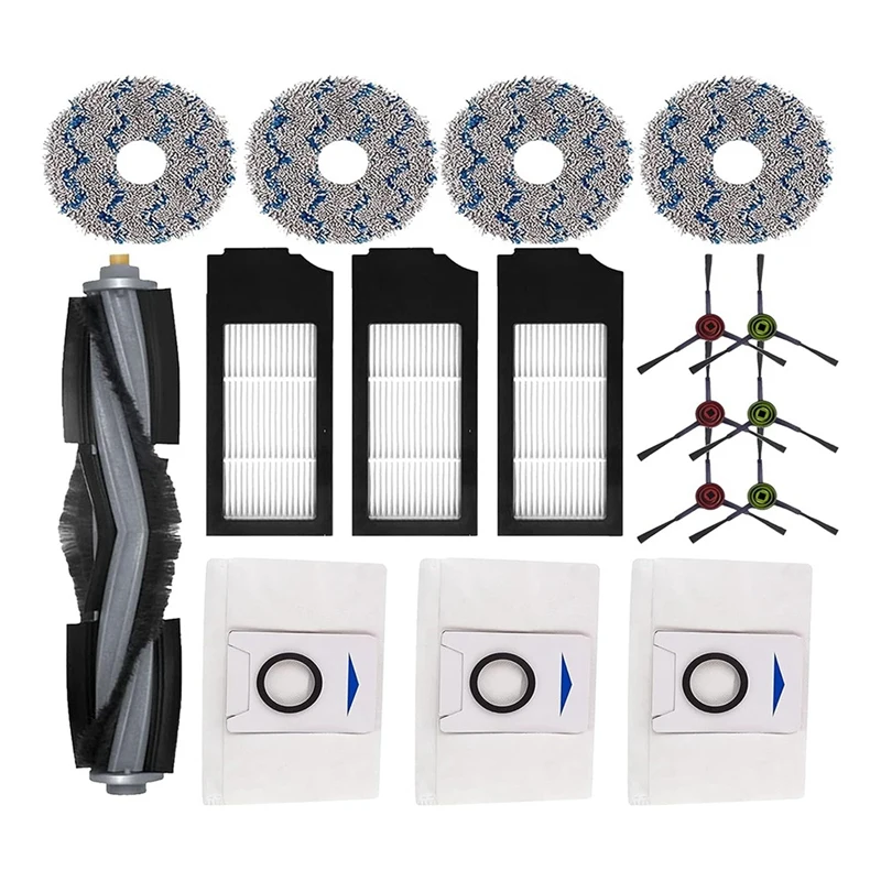 

Main Brush Filter Mop Pad Dust Bags Side Brush Attachments Parts For ECOVACS Deebot X1 Omni