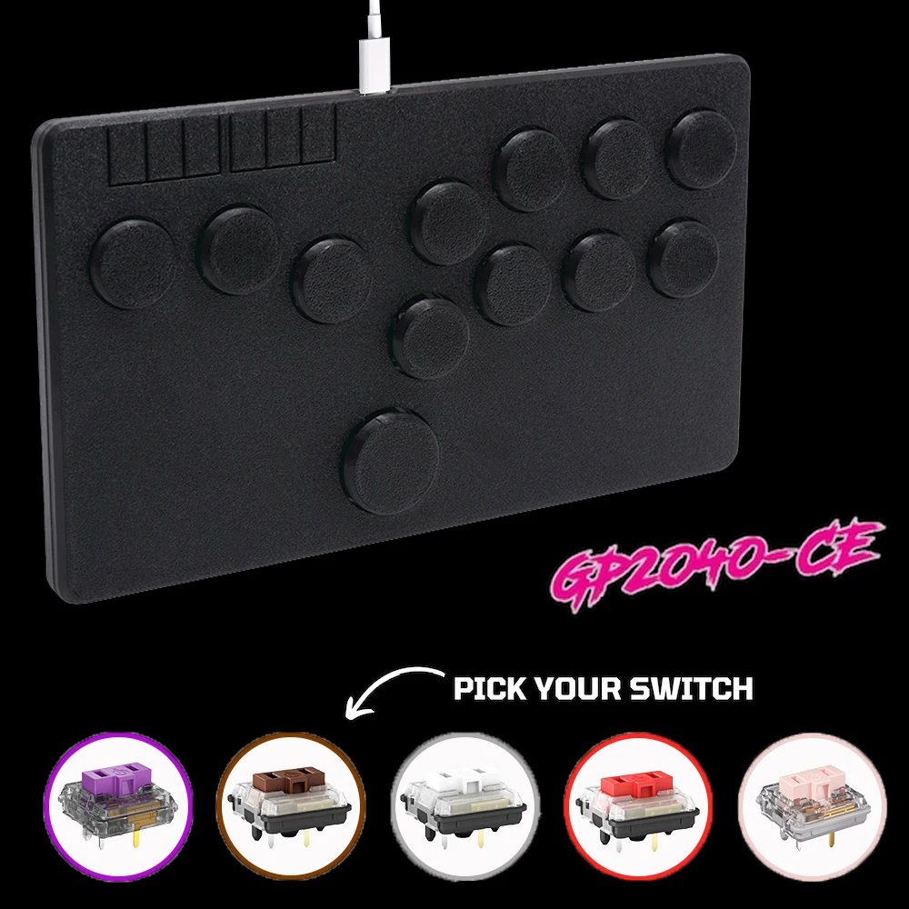 

Hitbox 12 Button Layout,Custom Hitbox with Multicolor Caps,Hotswappable Switch,Hitbox Controller, Compatible PC/PS3/PS4/Switch