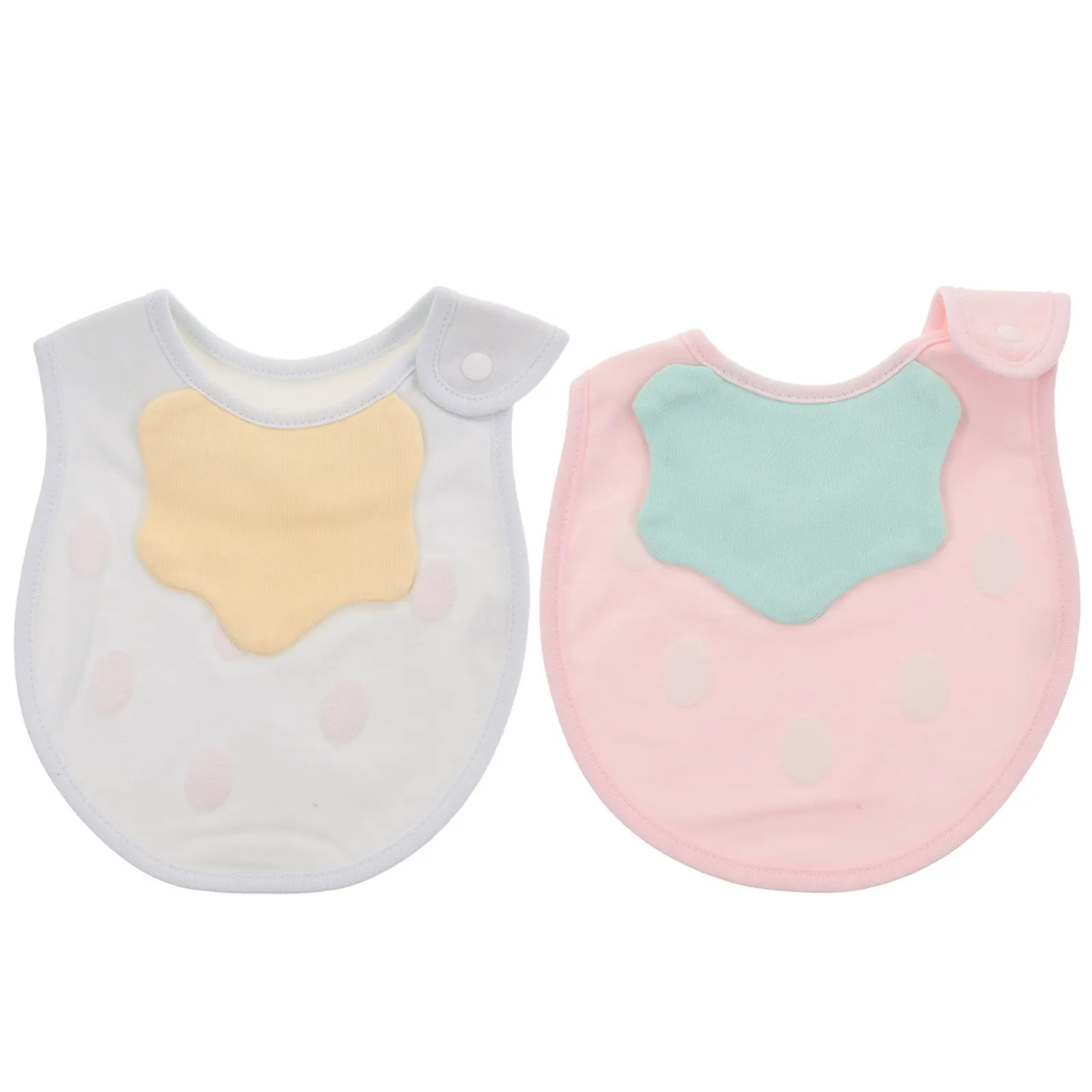 

2Pcs Baby Bibs for Infant Strawberry Design Soft Cotton Absorbent Drool Bibs Comfortable Breathable Feeding Bib Reusable Saliva