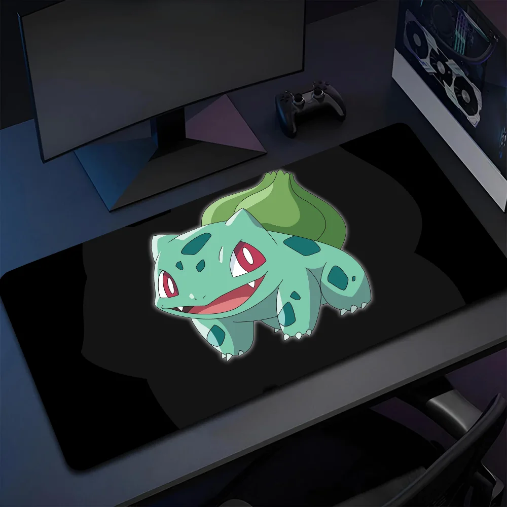 P-Pokemon B-Bulbasaur Mousepad Non-slip Suitable For Office Computers Laptops E-sports Game Desk Mats XXL Keyboard
