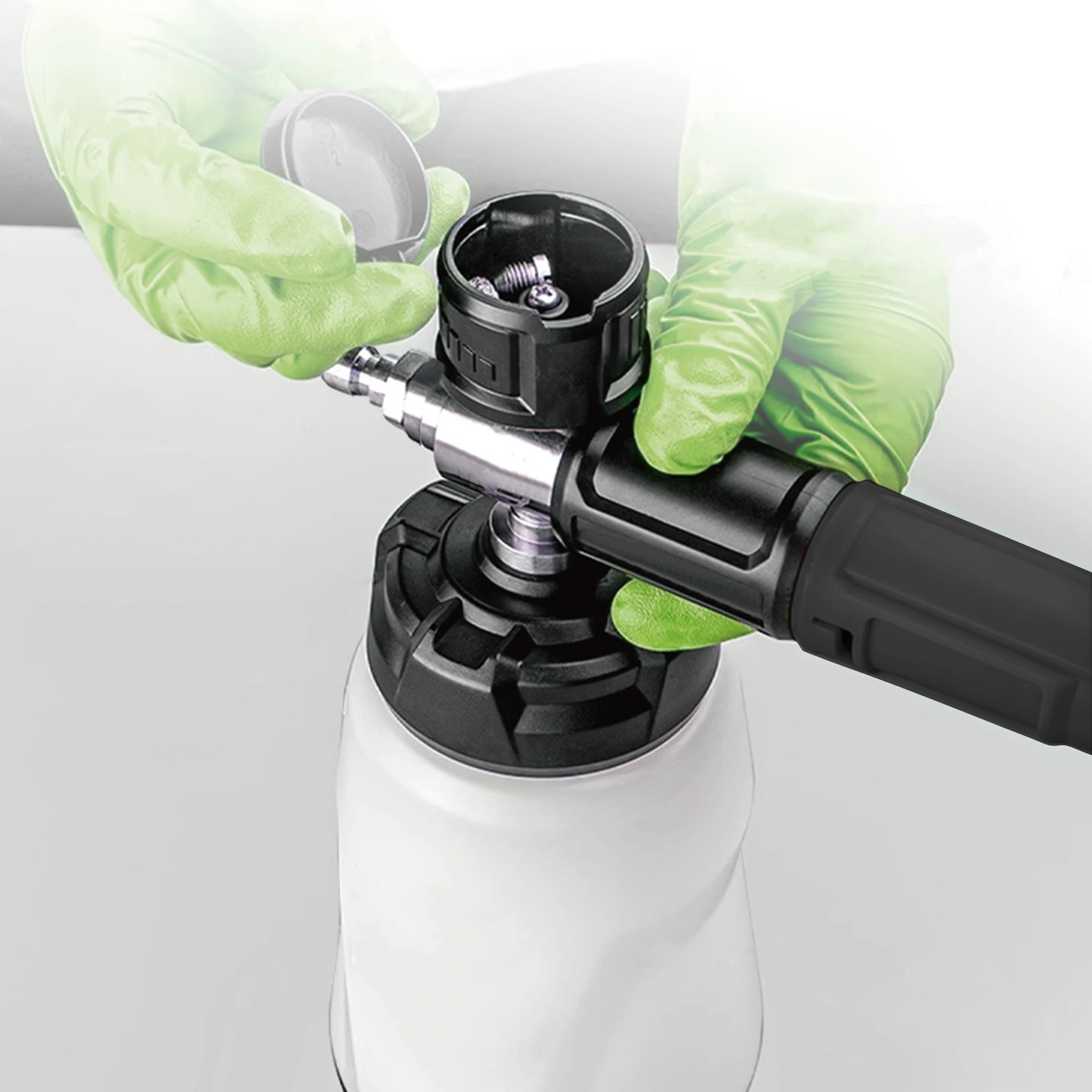 1L OEM Portable Snow Aluminum Foaming Sprayer Washer Foam Cannon for Fast and Efficient Residential and Commercial Cleaning view 5