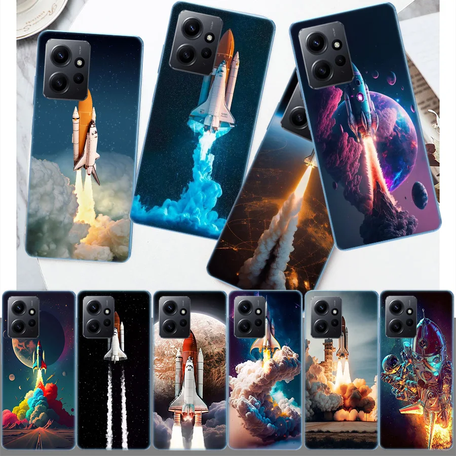 Space Shuttle Navigation Cover Case For Xiaomi Redmi Note 12S 12 11 Pro Plus 11T 11S 10 5G 10S 9 9T 9S 8 8T 7 5 Pro TPU Phone Cl