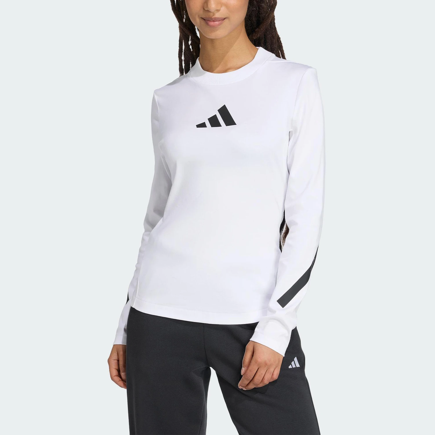 Adidas Authentic Women's Waist-Cinching Sports Casual Skin-Friendly Long Sleeve T-Shirt KE4906