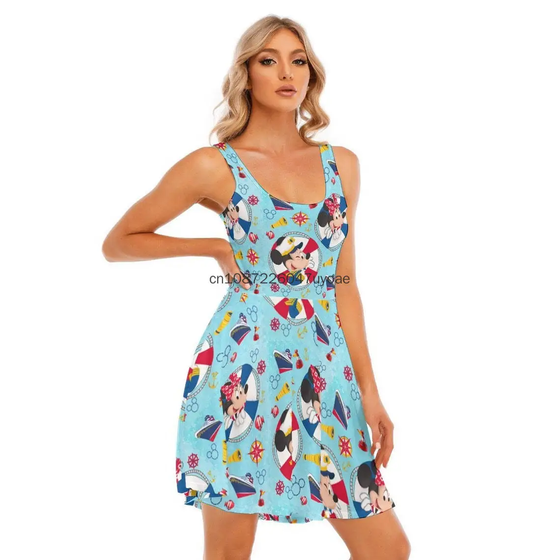 Disney Cruise Dress Disney Vacation Skater Dress Nautical Dress Summer Fashion Sling Print Sexy Skinny Pirate Party Women Dress