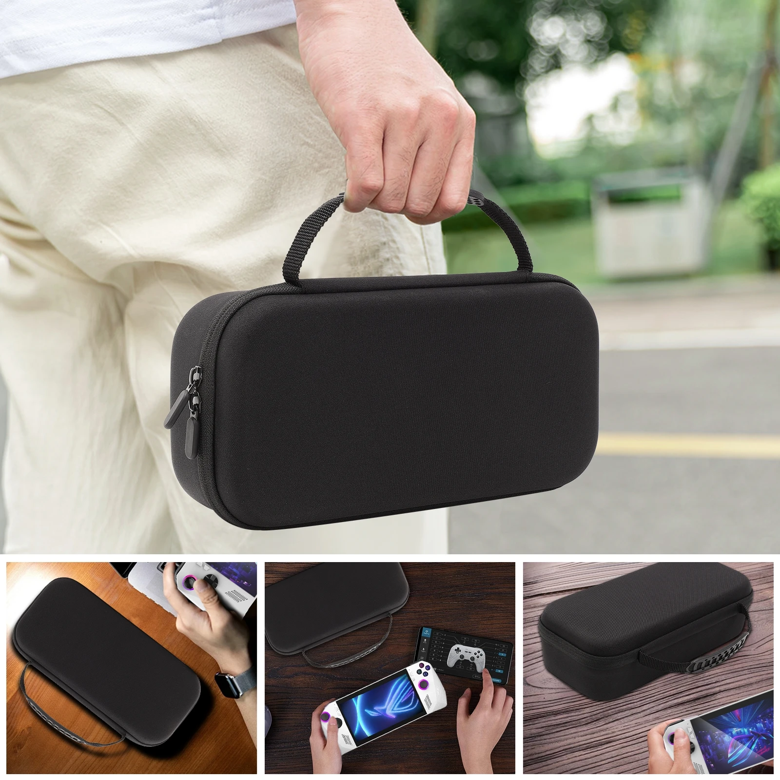 

For ROG Ally Double Layer Storage Bag for ROG Ally Gaming Console Portable Carrying Case Game Console Container Box