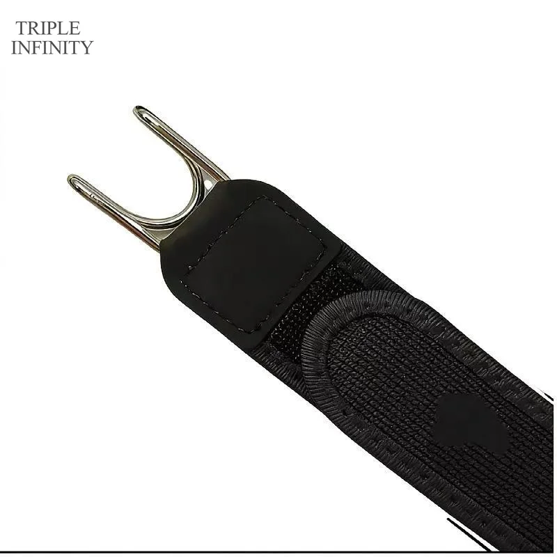 2026 Novel Elastic Invisible Belt For Men Black Stretch Waist Belts With Metal Hook Outdoor Work Pants Belt Buckleless
