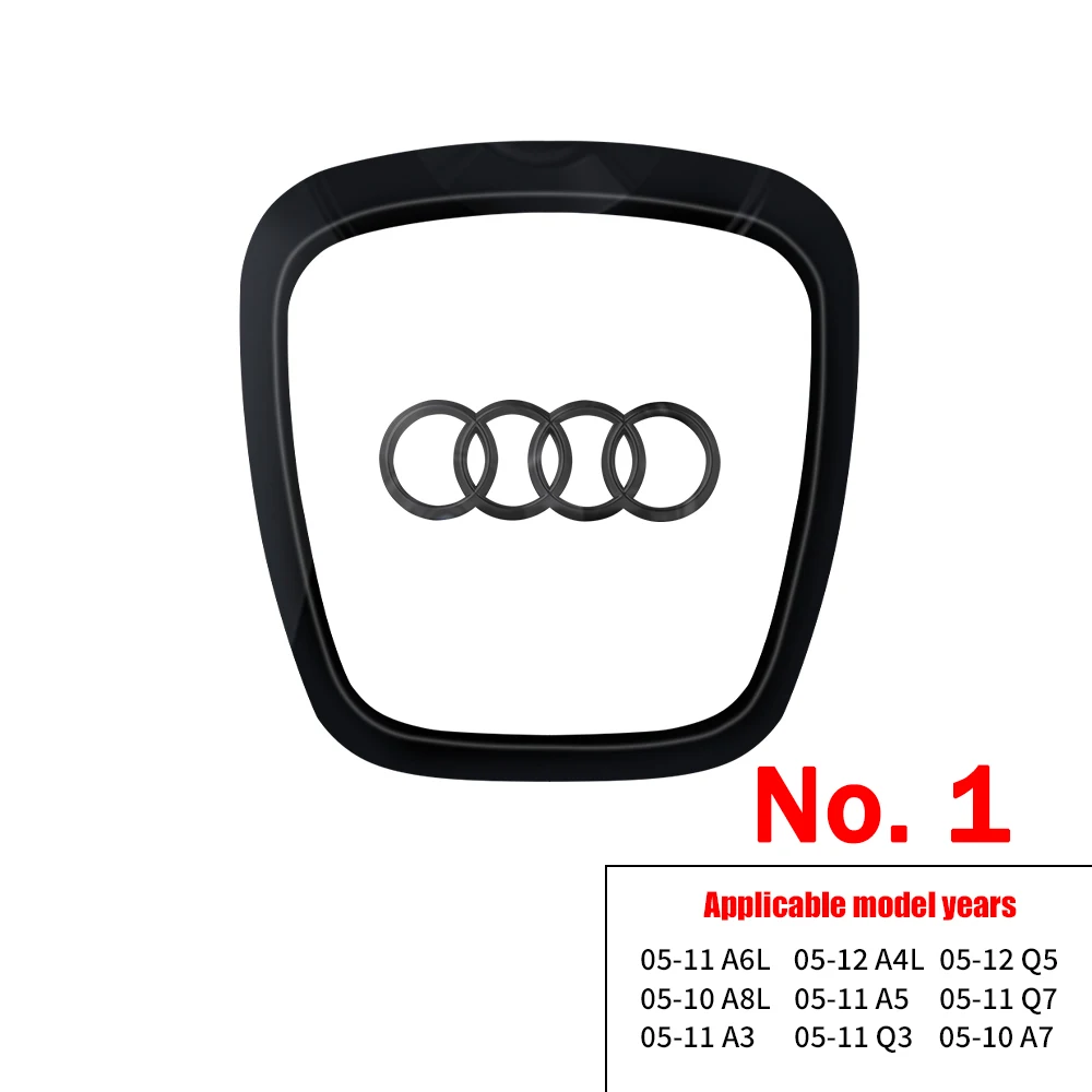 Auto-Styling Lenkrad-Mittelkappen Zierleisten Zubehör Logo für AUDI A6L Q7 Q3 Q5L Q8 A7L Q6 E-TRON SQ5 Q5 A7 A5 A3 A4L A8L A8