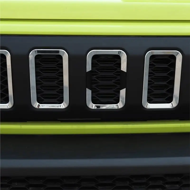 Front Grill Mesh Insert Cover Trim Kit 6Pcs For Suzuki Jimny 19-2024 Grille Guard Car Exterior Accessories Silver