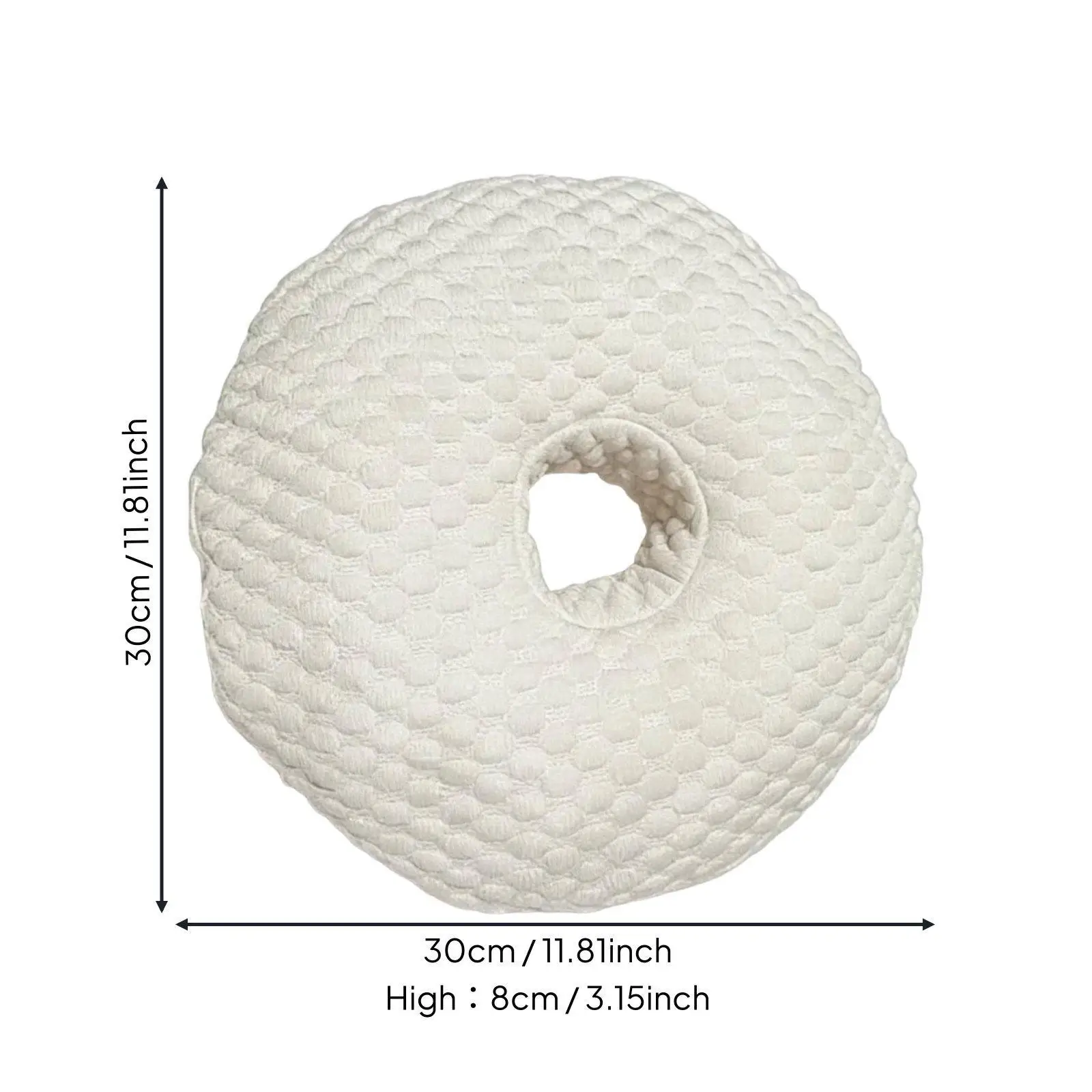 Hollow Pillow Neck Support Breathable Pillow Donut Piercing Cushion Anatomical Support Pillow for Sensitive Skin Rest