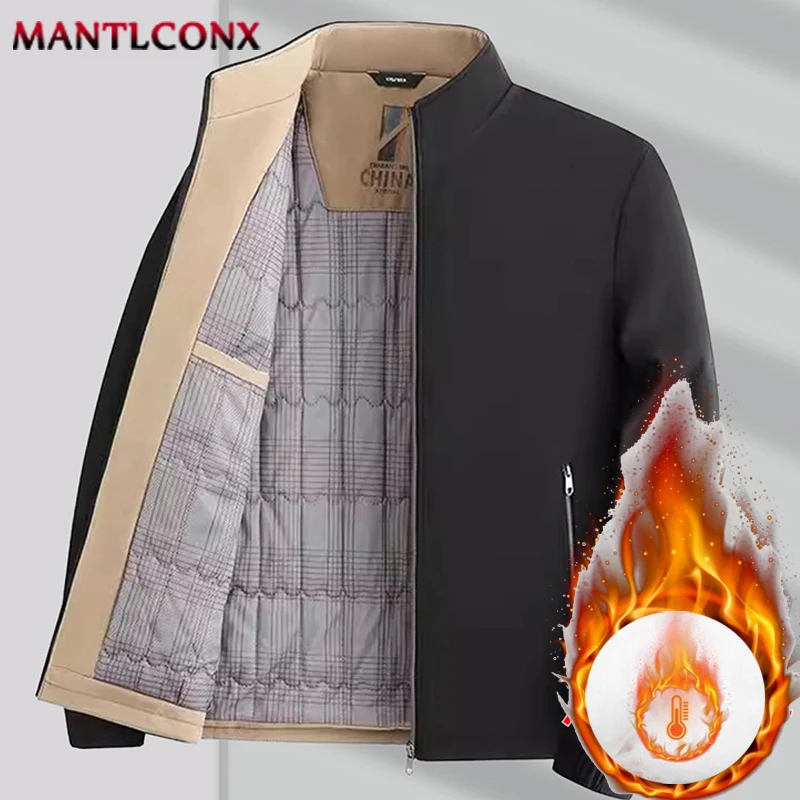 

Thicken Padded Men's Winter Jacket Windbreak Thermal Warm Jackets for Men's Winter Coats Thick Parkas Man Outerwear Stand Collar