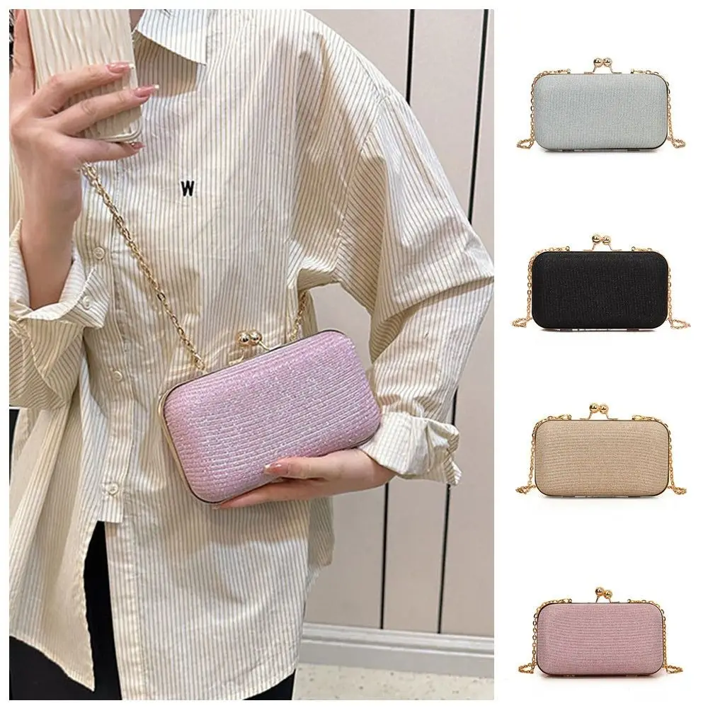 

Mini Glitter Evening Banquet Bag Rhinestone Large Capacity Box Handbag Crossbody Bag Shoulder Bag Ladies Clutch Bag Wedding