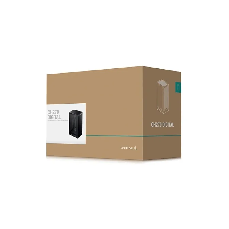 Case CH270 Digital Case Support Mini-ITX/M-ATX Motherboard with a Status Digital Screen for Gaming