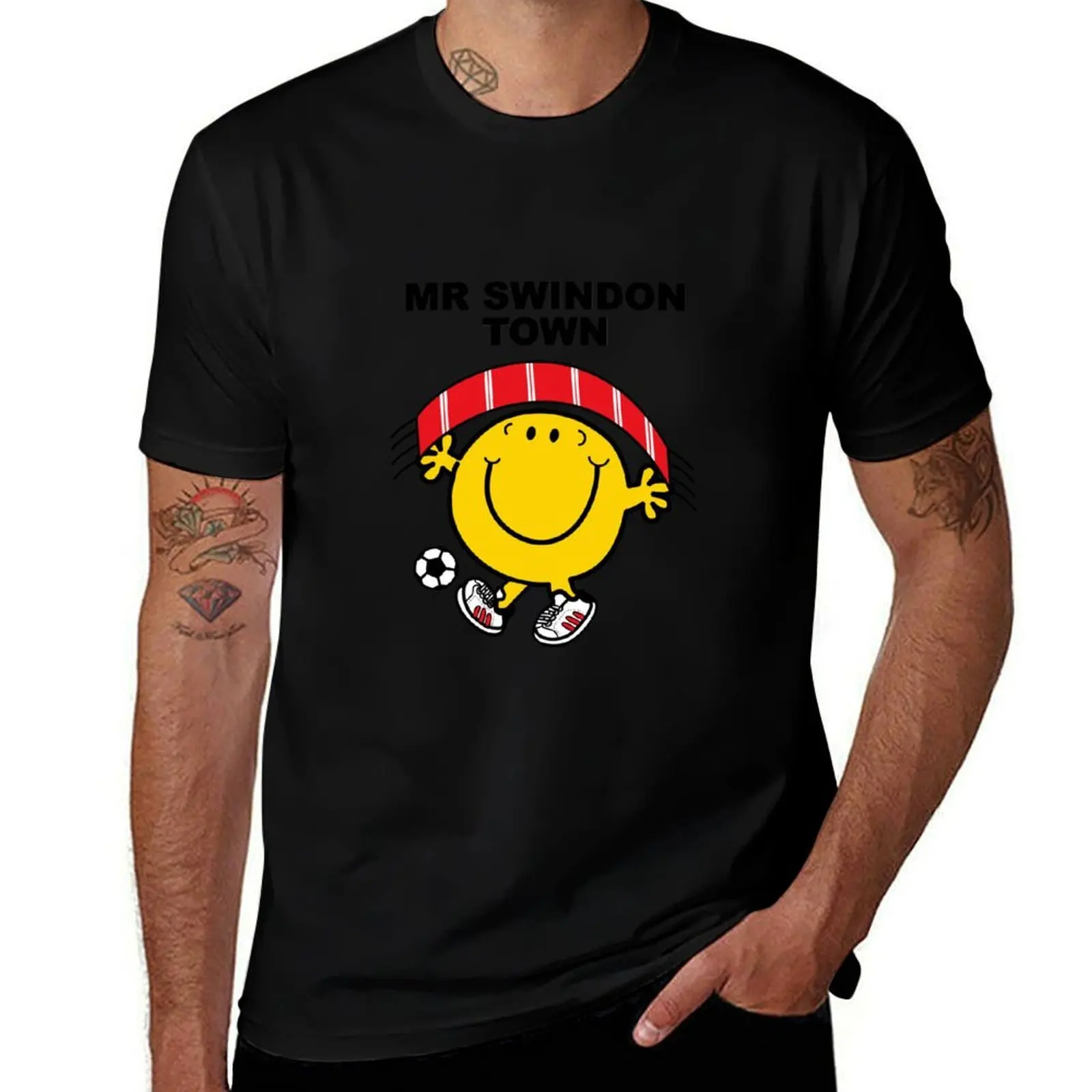 Mr Swindon Town - Football T-Shirt Soft Basic Cotton Short Sleeve Tee