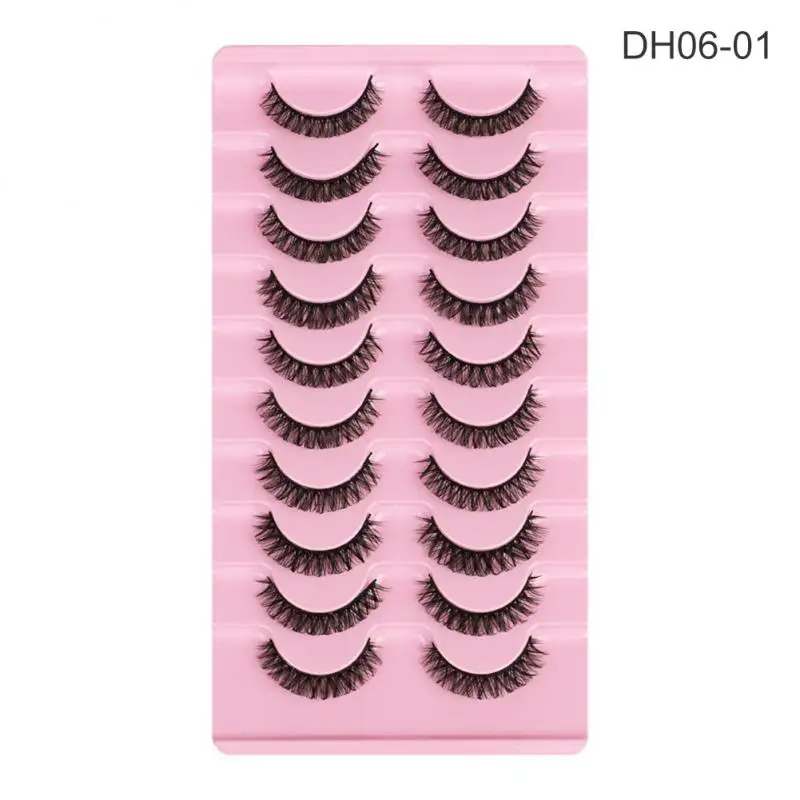 Z niewidocznym paskiem rzęsy Lashes3D ze sztucznego rzęsy z norek, naturalne, krótkie, przezroczyste rzęsy, przezroczyste, miękkie rzęsy