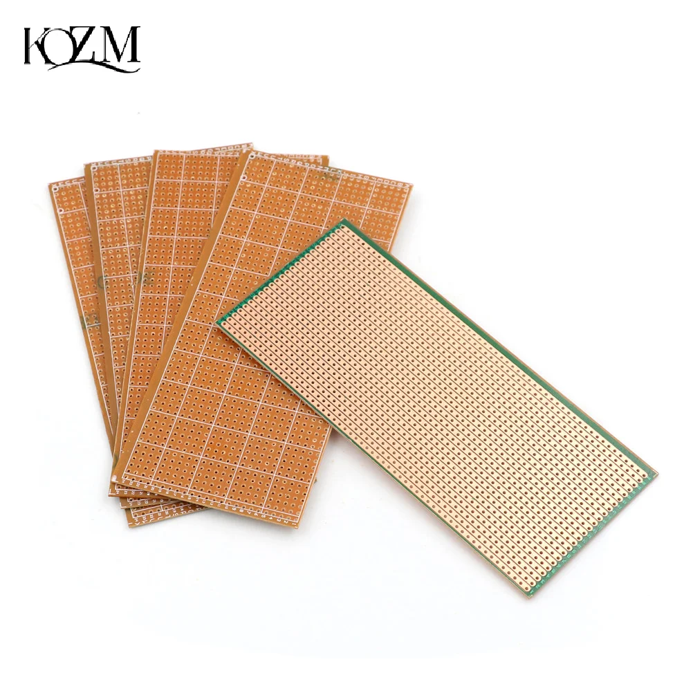 5 Pcs 6.5x14.5cm Stripboard Veroboard Uncut PCB Platine Single Side Circuit Board