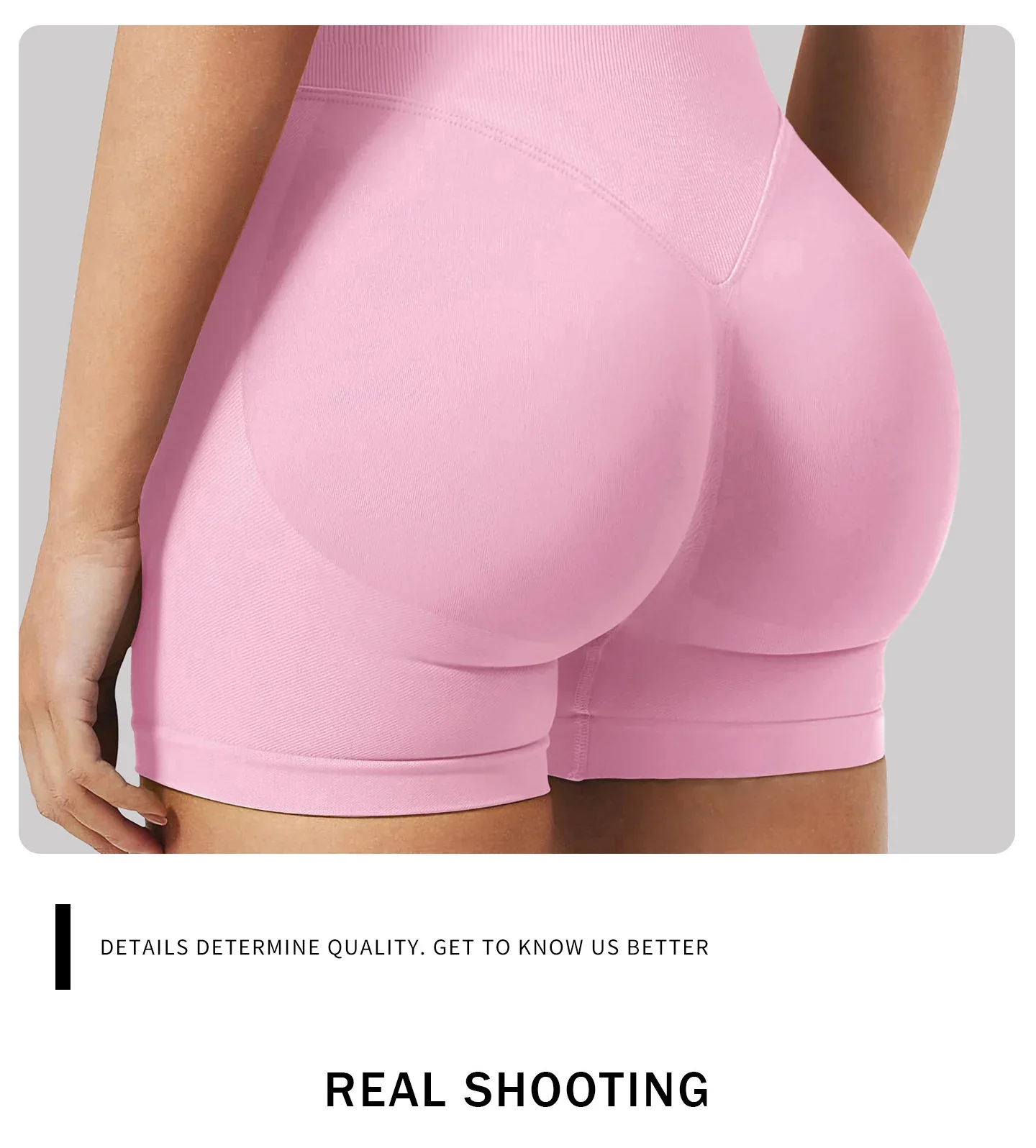 Damen-Sommer-Shorts, Shorts mit niedriger Taille, nahtlose Shorts, Sportshorts, Yoga-Shorts, Laufshorts und hochelastische Shorts für das Radtraining. – Detail 12