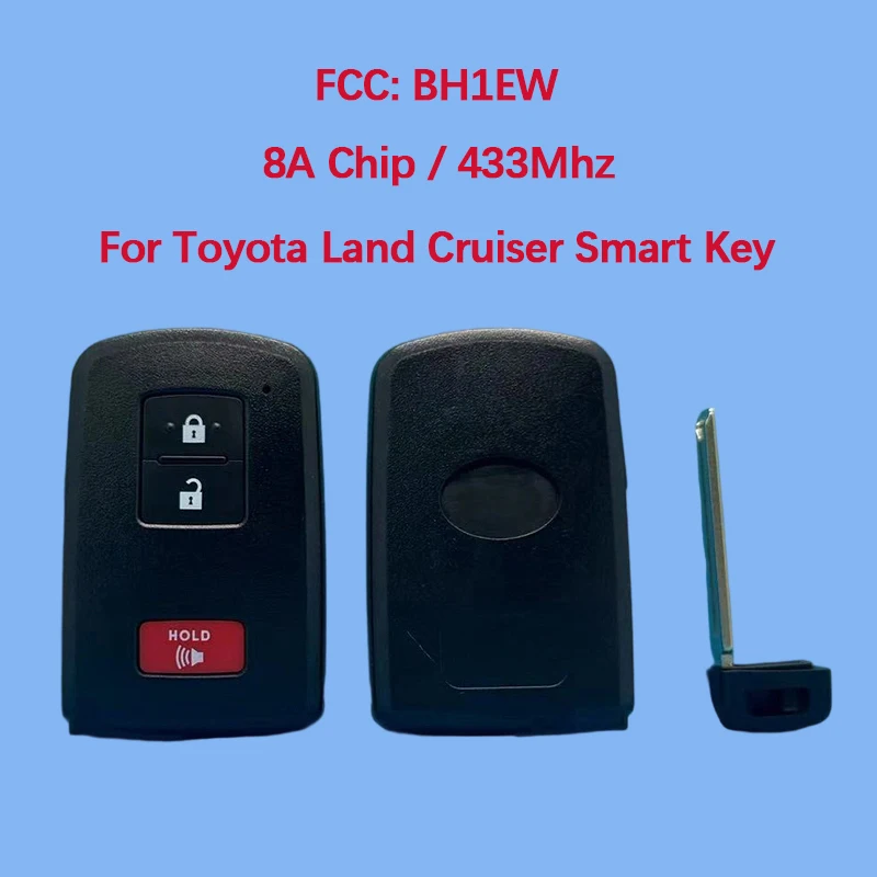 

CN007085 Aftermarket 3-кнопочный смарт-брелок 8A чип 314 МГц FCC 89904-60K30 для Toyota Land Cruiser