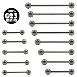 1Pc 16G 14G G23 Titanium Industrial Barbell Ring Tongue Nipple Bar Piercing Ear Tragus Helix Ear Piercing Body Women Jewelry 4-3