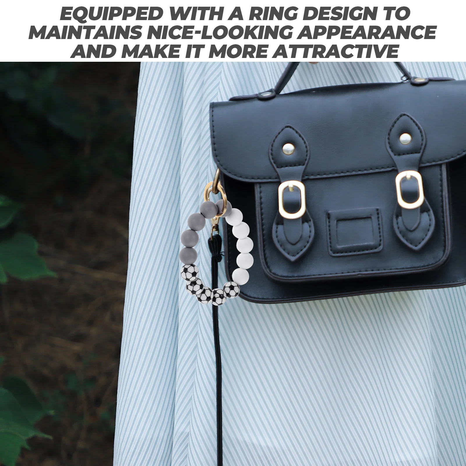 

Silicone Football Bracelet Keychain Wristlet Multi-Function Bag Car Decor for Men Women Gift Personalized Football Gifts