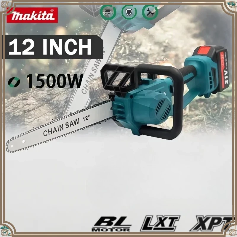 

Аккумуляторная бесщеточная цепная пила Makita 18В 2200Вт, портативная электрическая цепная пила, инструмент для обрезки сада