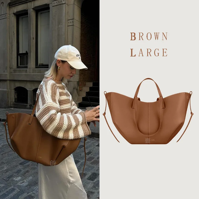 Wing bag Boling En tote bag French niche retro European and American hand-held bucket รักแร้กระเป๋ากระเป๋าสําหรับผู้หญิง