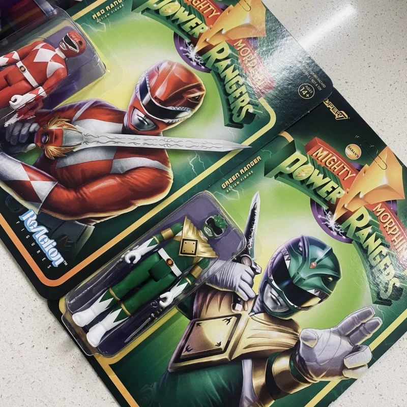 En stock Super7 Mighty Morphin Power Rangers Carded Series 1 - Coffret cadeau modèle Dragonzord, Red Ranger et Rita Repulsa