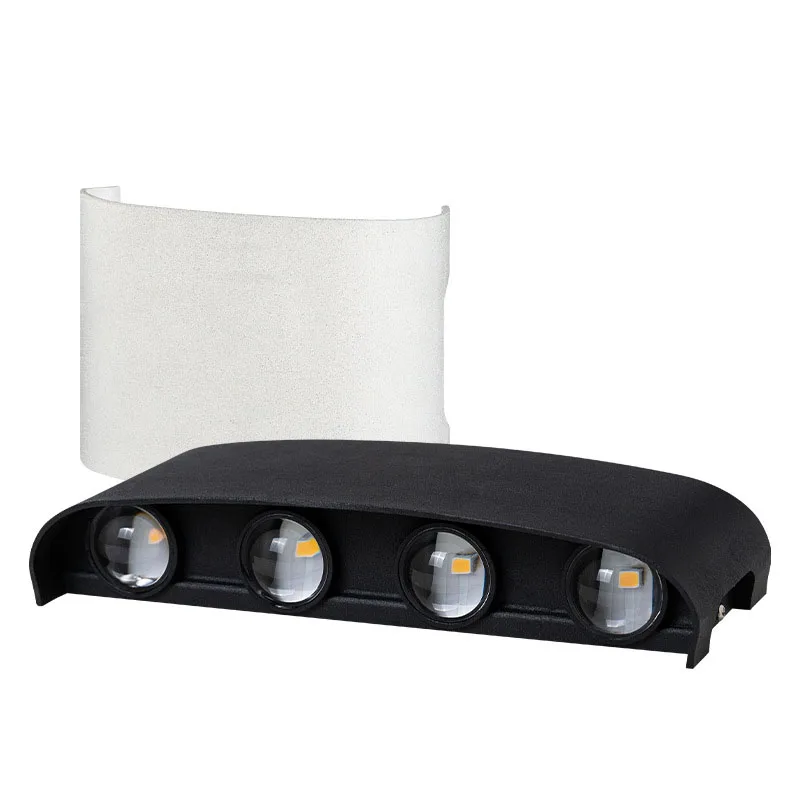 Luz LED de pared impermeable para exteriores, iluminación de aluminio para jardín, pasillo, AC86-265, dormitorio, sala de estar, escalera, IP65