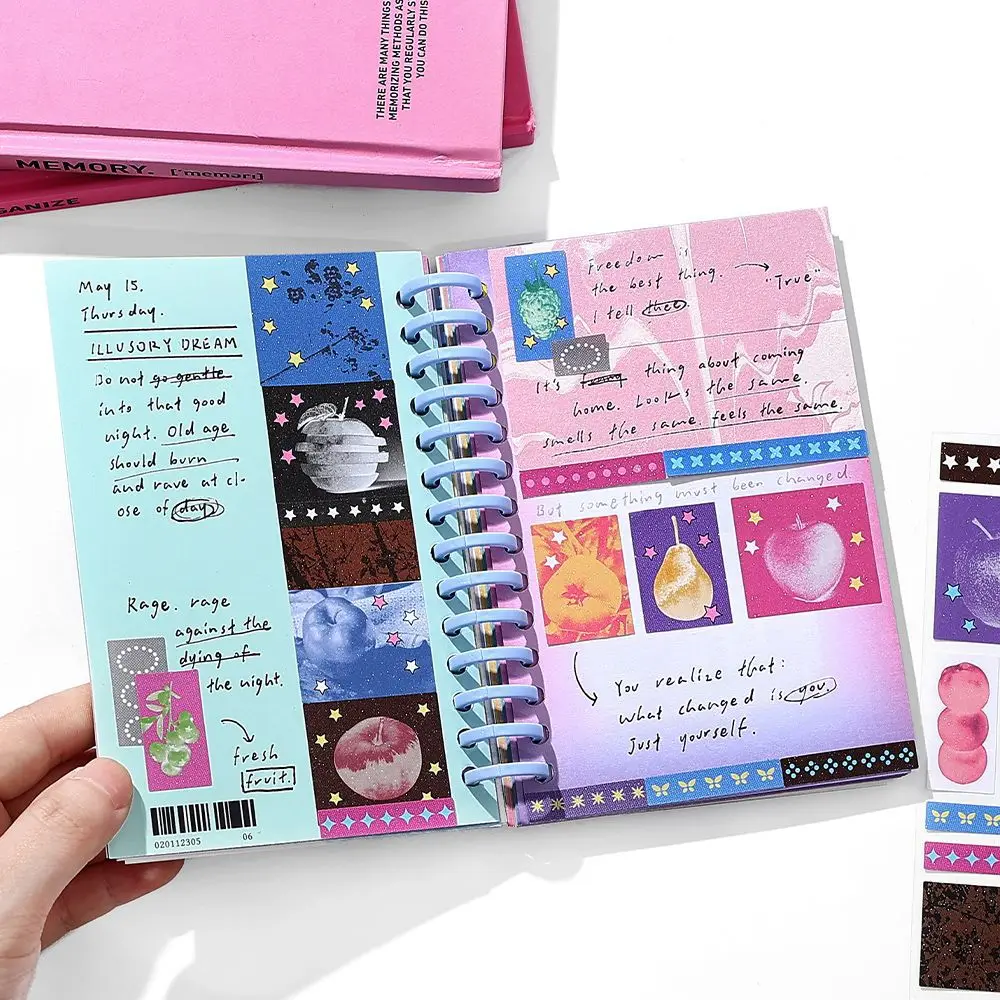 10 ชิ้น/ล็อต Memo Pads วัสดุกระดาษหลายดาว,หัก Chapter ขยะวารสาร Scrapbooking กระดาษตกแต่งพื้นหลัง