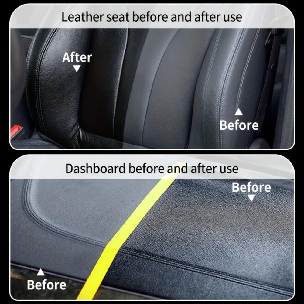 ครีมบำรุงรักษาเบาะหนังรถยนต์ ครีมขัดหนังภายในรถยนต์ ครีมฟื้นฟู ขัดเงาภายในรถยนต์ พลาสติก Q0Z0