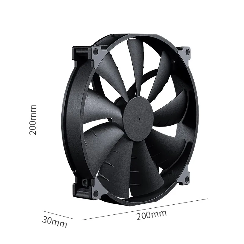 Imagem -02 - Phanteks-alto Volume de ar pc Case Fan Preto Ventilador Silencioso Rolamentos Hidráulicos Fdb 3pin 200 mm F200sp